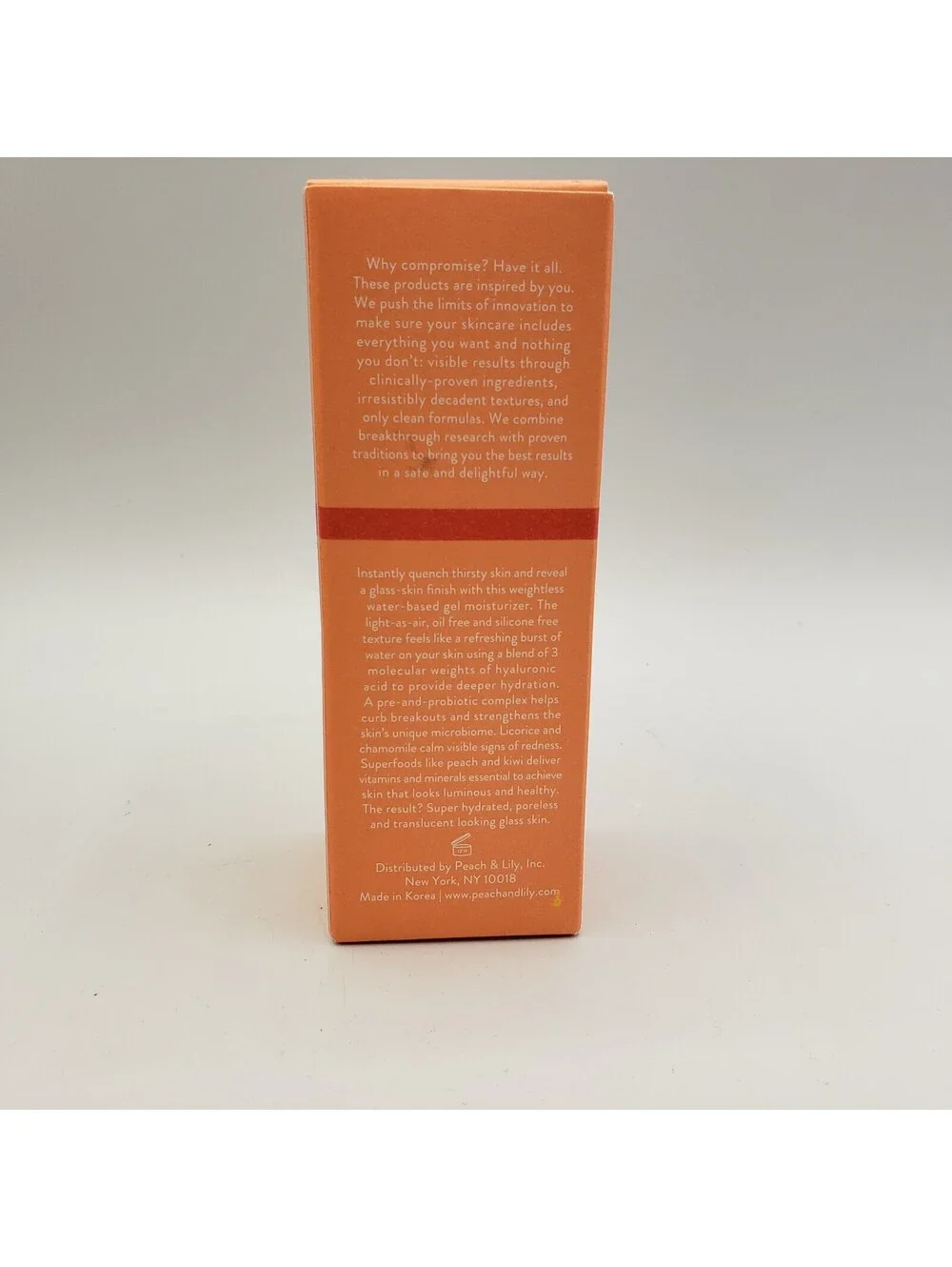 PEACH & LILY Glass Skin Water Gel Moisturizer 1.69oz/50ml NEW IN BOX